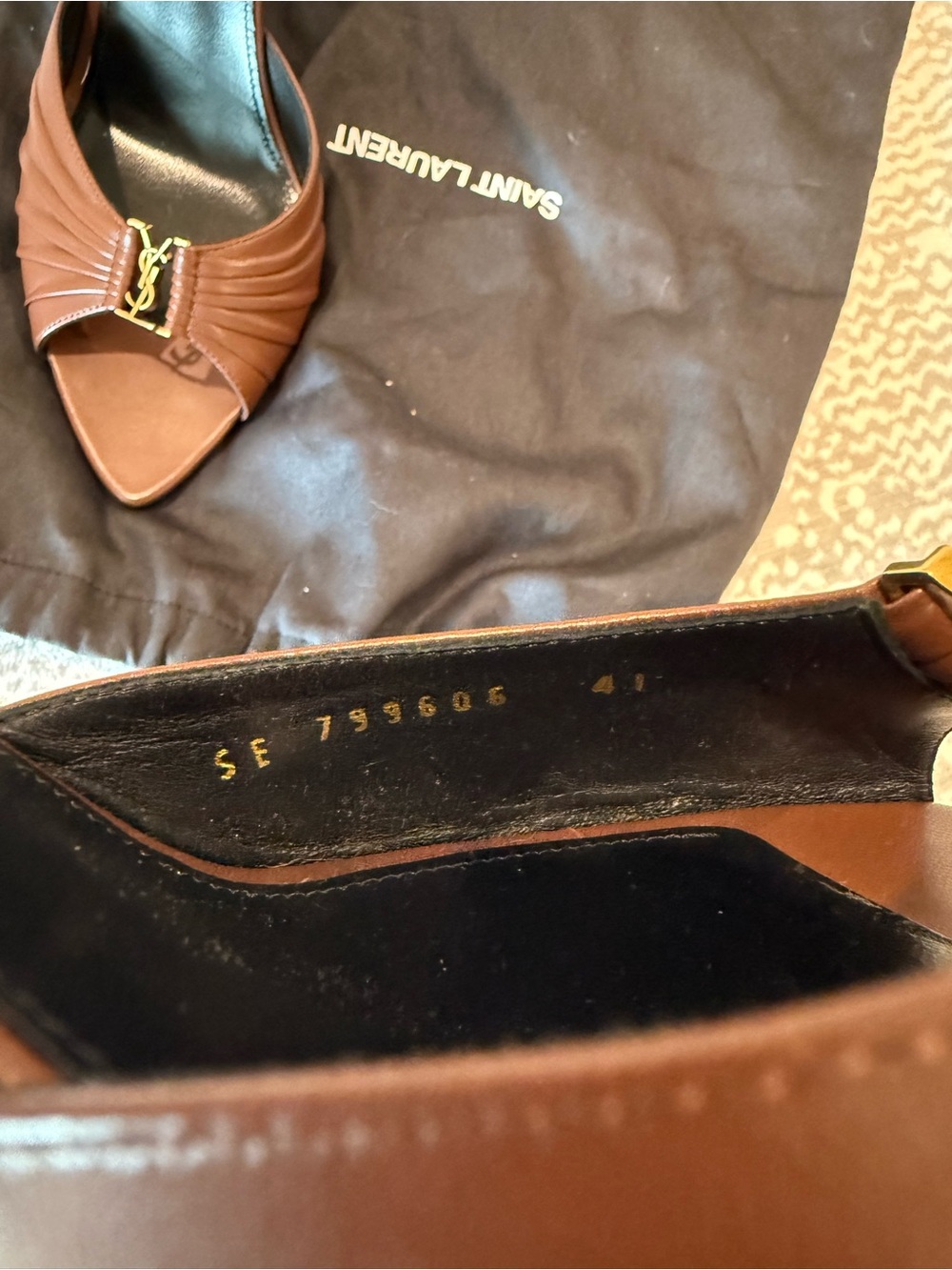 Brand new Saint Laurent Brown Babylone Mule - Picture 6 of 6